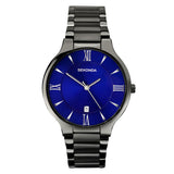 Sekonda Classic Mens Watch | Gun Metal Case & Stainless Steel Bracelet With Blue Dial | 1140