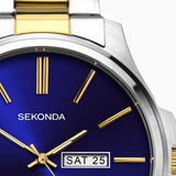 Sekonda Classic Mens Watch | Silver Case & Stainless Steel Bracelet With Blue Dial | 1440