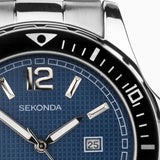 Sekonda Dive Mens Watch | Silver Case & Stainless Steel Bracelet With Blue Dial | 1512