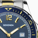 Sekonda Dive Mens Watch | Silver Case & Stainless Steel Bracelet With Blue Dial | 1591