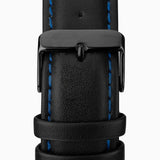 Sekonda Sports Mens Watch | Gun Metal Case & Leather Strap With Blue Dial | 1634