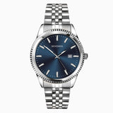 Sekonda King Mens Watch | Silver Case & Stainless Steel Bracelet With Blue Dial | 1640