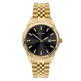 Sekonda King Mens Watch | Gold Case & Stainless Steel Bracelet With Black Dial | 1642
