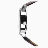 Sekonda Classic Mens Watch | Silver Case & Leather Upper Strap With Blue Dial | 1662