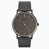 Sekonda Bergen Mens Watch | Black Case & Leather Upper Strap With Grey Dial | 1844