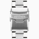 Sekonda Velocity Chronograph Mens Watch | Silver Case & Stainless Steel Bracelet With Green Dial | 1913