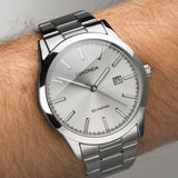 Sekonda Taylor Mens Watch | Silver Case & Stainless Steel Bracelet With Silver White Dial | 1945