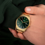 Sekonda Taylor Mens Watch | Gold Case & Stainless Steel Bracelet With Green Dial | 1996