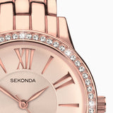 Sekonda Charlotte Ladies Watch | Rose Gold Case & Alloy Bracelet With Rose Gold Dial | 2400