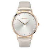 Sekonda Minimal Ladies Watch | Rose Gold Case & Pu Strap With Silver Dial | 2939