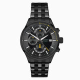 Sekonda Speed Dual Time Mens Watch | Black Alloy Case & Stainless Steel Bracelet With Black Dial | 30111