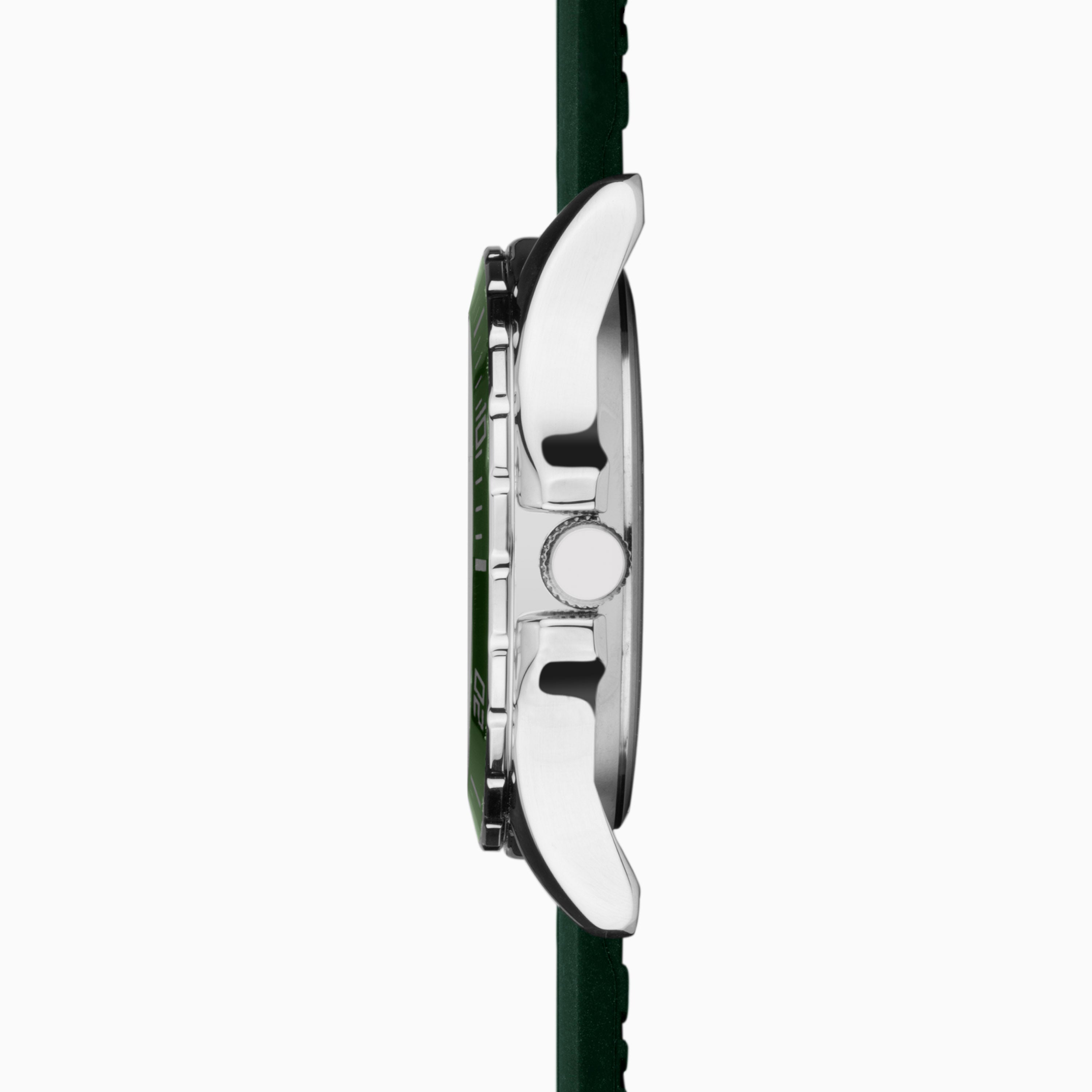 Sekonda Balearic Mens Watch | Silver Alloy Case & Green Rubber Strap With Green Dial | 30119