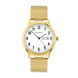 Sekonda Easy Reader Ladies Watch | Gold Alloy Case & Stainless Steel Expander Bracelet With White Dial | 30124