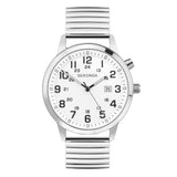 Sekonda Easy Reader Mens Watch | Silver Alloy Case & Stainless Steel Expander Bracelet With White Dial | 30126