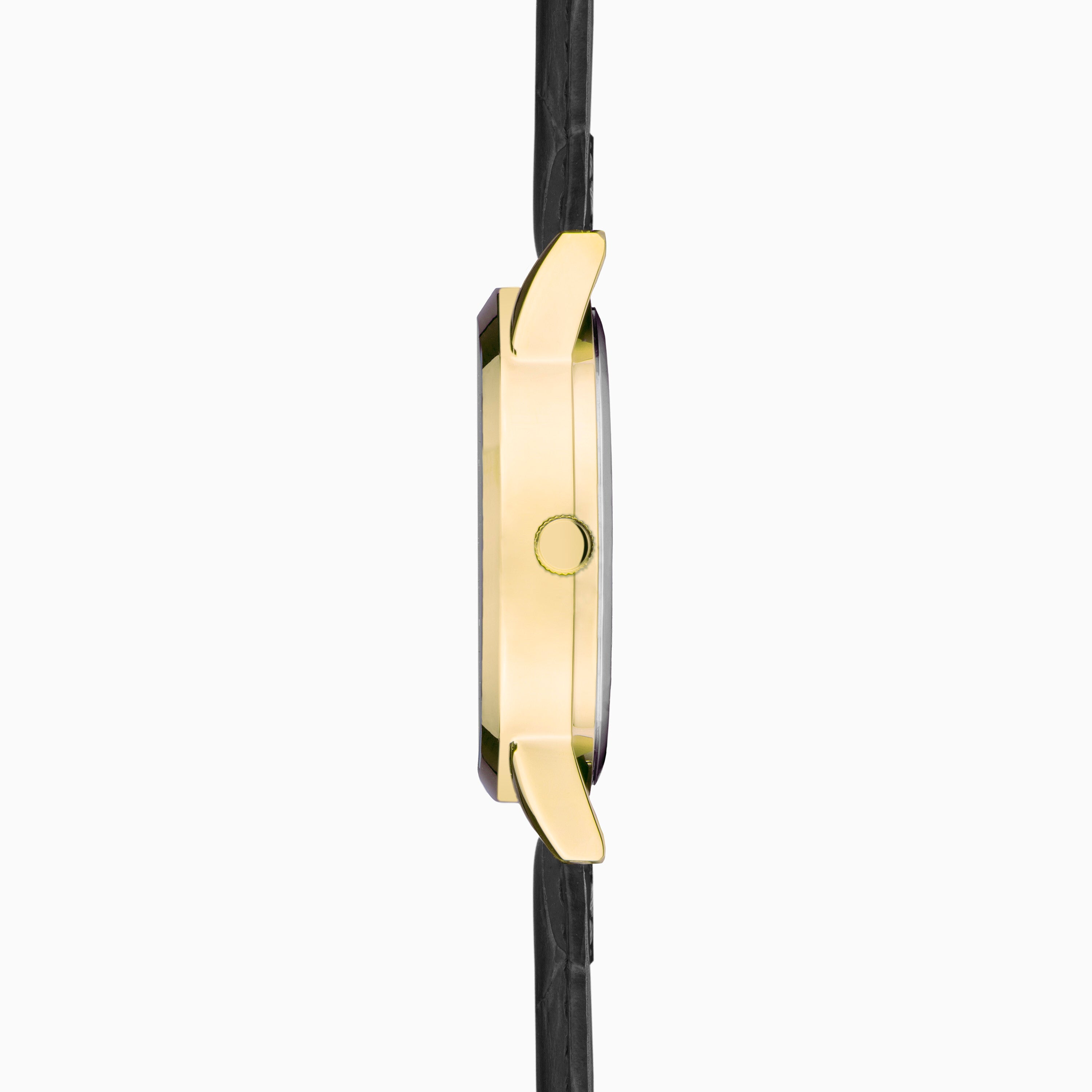 Sekonda Armstrong Moon Phase Menã¢¬¢S Watch | Gold Alloy Case & Black Leather Strap With Silver Dial | 30147