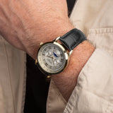Sekonda Armstrong Moon Phase Menã¢¬¢S Watch | Gold Alloy Case & Black Leather Strap With Silver Dial | 30147