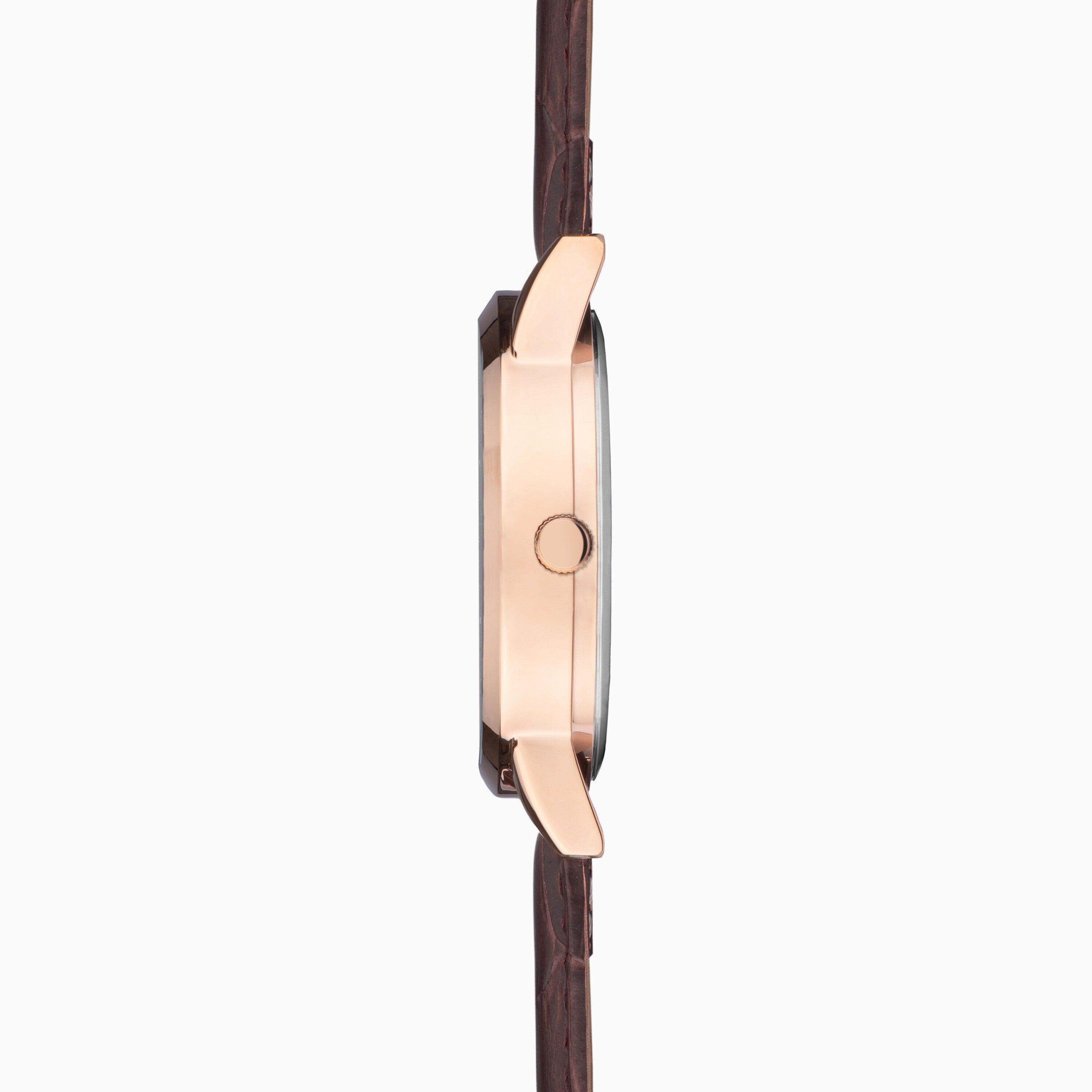 Sekonda Armstrong Moon Phase Menã¢¬¢S Watch | Rose Gold Alloy Case & Brown Leather Strap With Silver Dial | 30148