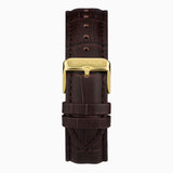 Sekonda Jackson Menã¢¬¢S Watch | Gold Alloy Case & Brown Leather Strap With Green Dial | 30151