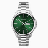 Sekonda Jones Menã¢¬¢S Watch | Silver Stainless Steel Case & Bracelet With Green Dial | 30152