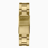 Sekonda Jones Mens Watch | Gold Stainless Steel Case & Bracelet | Silver Dial | 30154