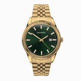 Sekonda King Menã¢¬¢S Watch | Gold Alloy Case & Stainless Steel Bracelet With Green Dial | 30157