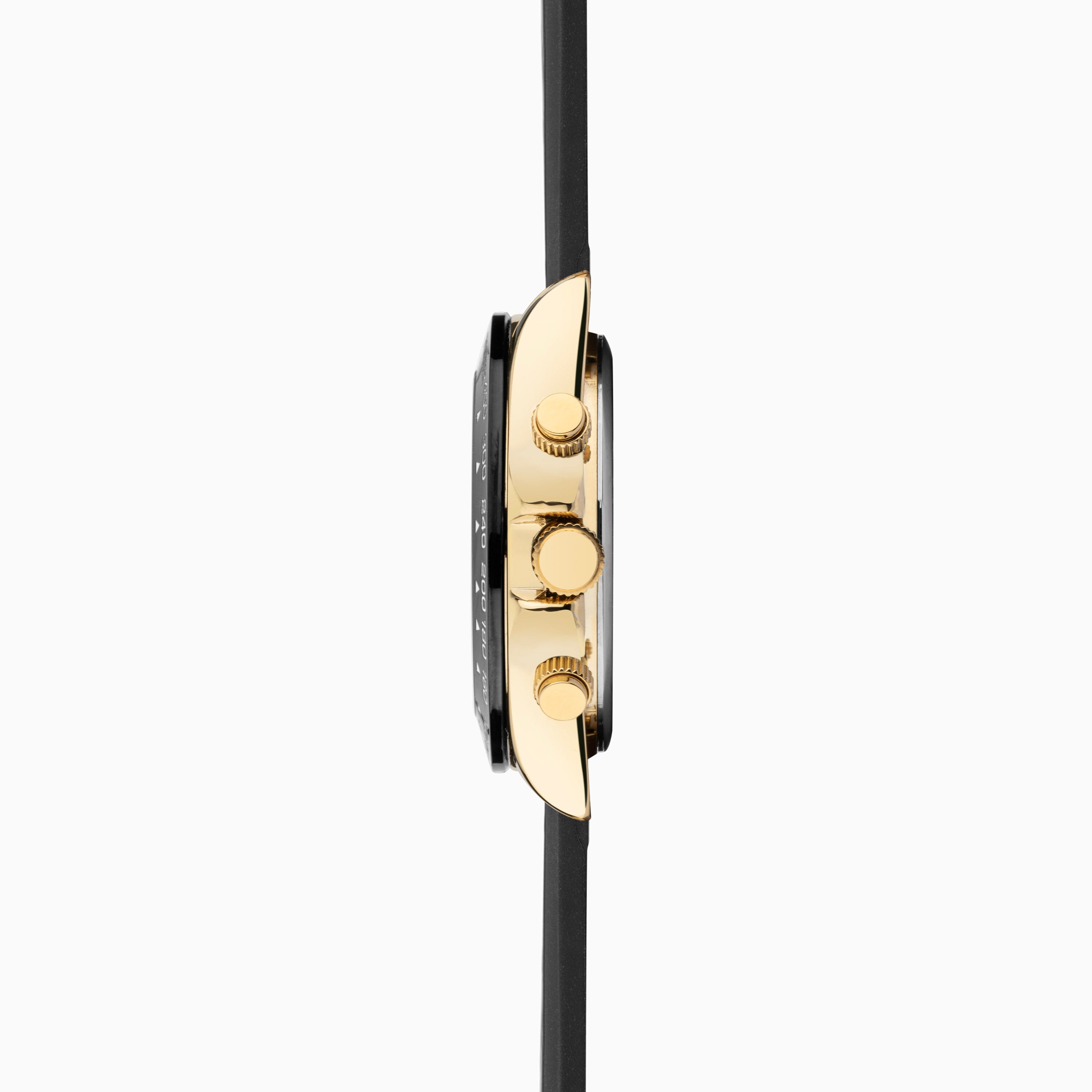 Sekonda Circuit Chronograph Menã¢¬¢S Watch | Gold Alloy Case & Black Silicone Strap With Black Dial | 30202