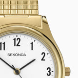 Sekonda Easy Reader Mens Watch | Gold Case & Stainless Steel Bracelet With White Dial | 3752