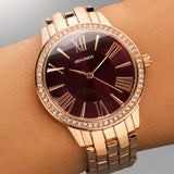 Sekonda Charlotte Ladies Watch | Rose Gold Case & Alloy Bracelet With Ruby Dial | 40290