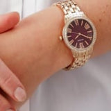 Sekonda Charlotte Ladies Watch | Rose Gold Case & Alloy Bracelet With Ruby Dial | 40290