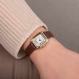 Sekonda Monica Ladies Watch | Two Tone Case & Leather Strap With White Dial | 40294
