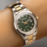 Sekonda Catherine Ladies Watch | Silver Case & Stainless Steel Bracelet With Green Dial | 40295