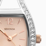 Sekonda Cocktail Ladies Watch | Silver Case & Two Tone Bracelet With Rose Gold Dial | 40360