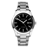 Sekonda Taylor Ladies Watch | Silver Case & Stainless Steel Bracelet With Black Dial | 40364
