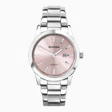 Sekonda Taylor Ladies Watch | Silver Case & Stainless Steel Bracelet With Pale Pink Dial | 40398
