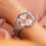 Sekonda Taylor Ladies Watch | Silver Case & Stainless Steel Bracelet With Pale Pink Dial | 40398