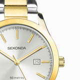 Sekonda Taylor Ladies Watch | Two Tone Case & Stainless Steel Bracelet With Silver Dial | 40473