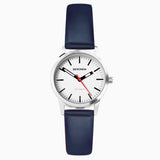 Sekonda Nordic Ladies Watch | Silver Case & Blue Leather Strap With White Dial | 40484