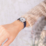 Sekonda Nordic Ladies Watch | Silver Case & Blue Leather Strap With White Dial | 40484