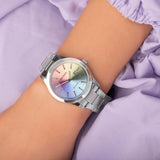 Sekonda Taylor Ladies Watch | Silver Alloy Case & Stainless Steel Bracelet With Rainbow Dial | 40534