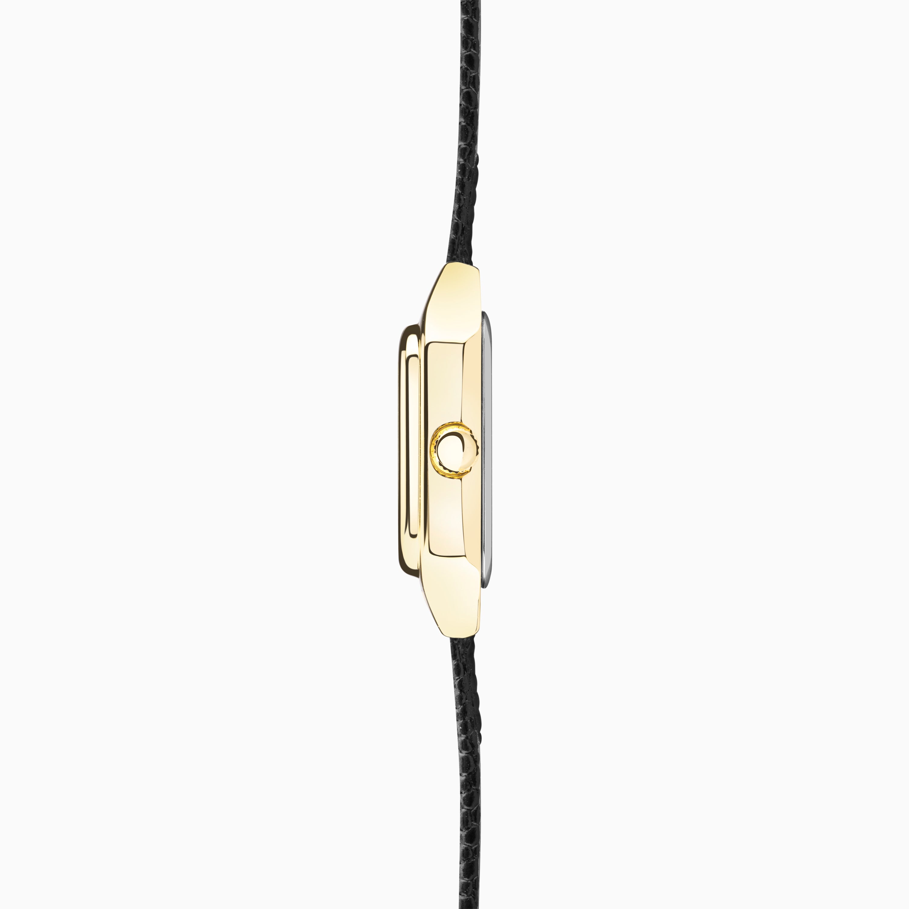 Sekonda Monica Ladies Watch | Gold Alloy Case & Black Leather Strap With White Dial | 40557