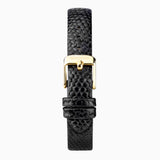 Sekonda Monica Ladies Watch | Gold Alloy Case & Black Leather Strap With White Dial | 40557