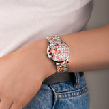 Sekonda Maxima Ladies Watch | Silver Alloy Case & Stainless Steel Expander Bracelet With Geometric Dial | 40577