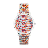 Sekonda Maxima Ladies Watch | Silver Alloy Case & Stainless Steel Expander Bracelet With Geometric Dial | 40577