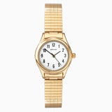 Sekonda Easy Reader Ladies Watch | Gold Case & Stainless Steel Expander With White Dial | 4602
