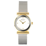 Sekonda Ava Ladies Watch | Gold Alloy Case & Silver Stainless Steel Mesh Bracelet With White Dial | 4887