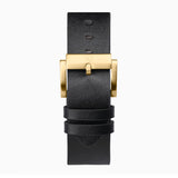 Accurist Origin Men'S Chronograph Watch | Gold Case & Black Leather Strap With Silver Dial | 41Mm | 70005