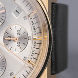 Accurist Origin Men'S Chronograph Watch | Gold Case & Black Leather Strap With Silver Dial | 41Mm | 70005