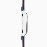 Accurist Origin Men'S Watch | Silver Case & Blue Canvas Strap With White Dial | 41Mm | 70011