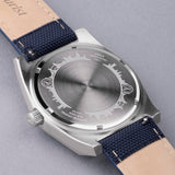 Accurist Origin Men'S Watch | Silver Case & Blue Canvas Strap With White Dial | 41Mm | 70011