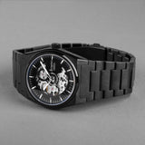 Accurist Origin Automatic Men'S Watch | Black Stainless Steel Case & Bracelet With Skeleton Dial | 41Mm | 70023